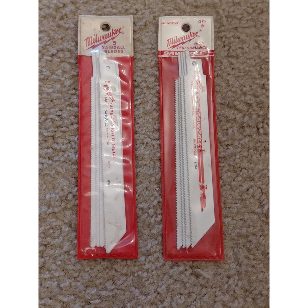 Milwaukee Sawzall Blades 10 Pack Bi-Metal Metal Cutting 14 TPI 18 TPI 48-00-1184